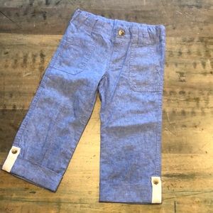 Janie and Jack blue chambray pants 3T NWOT